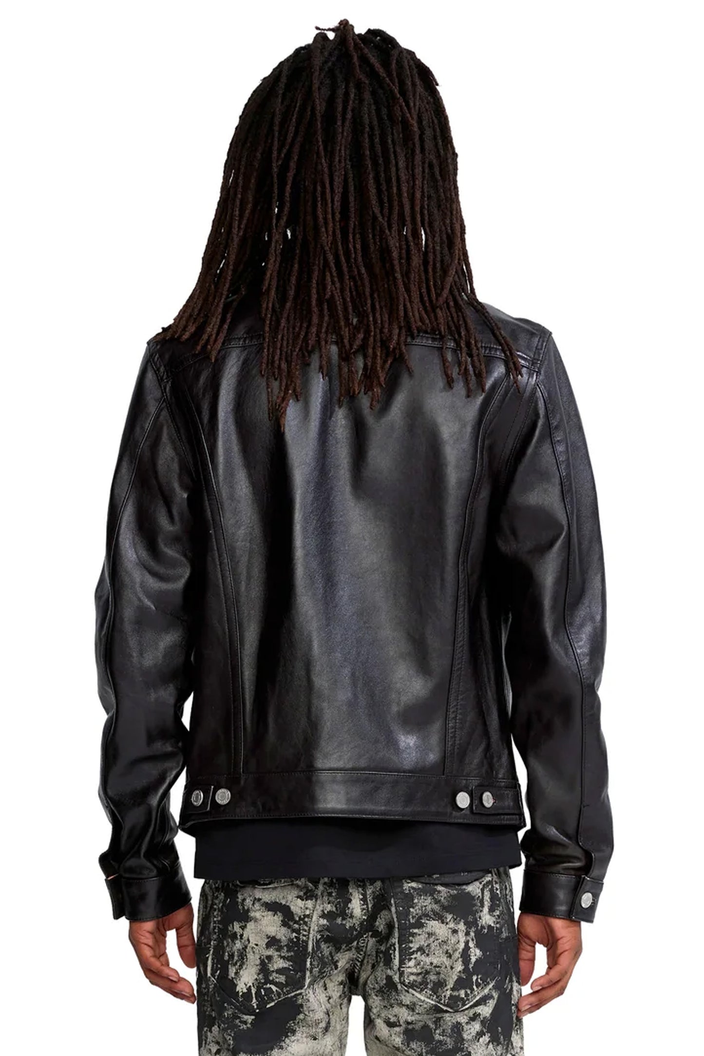 P028 Leather Trucker Jacket