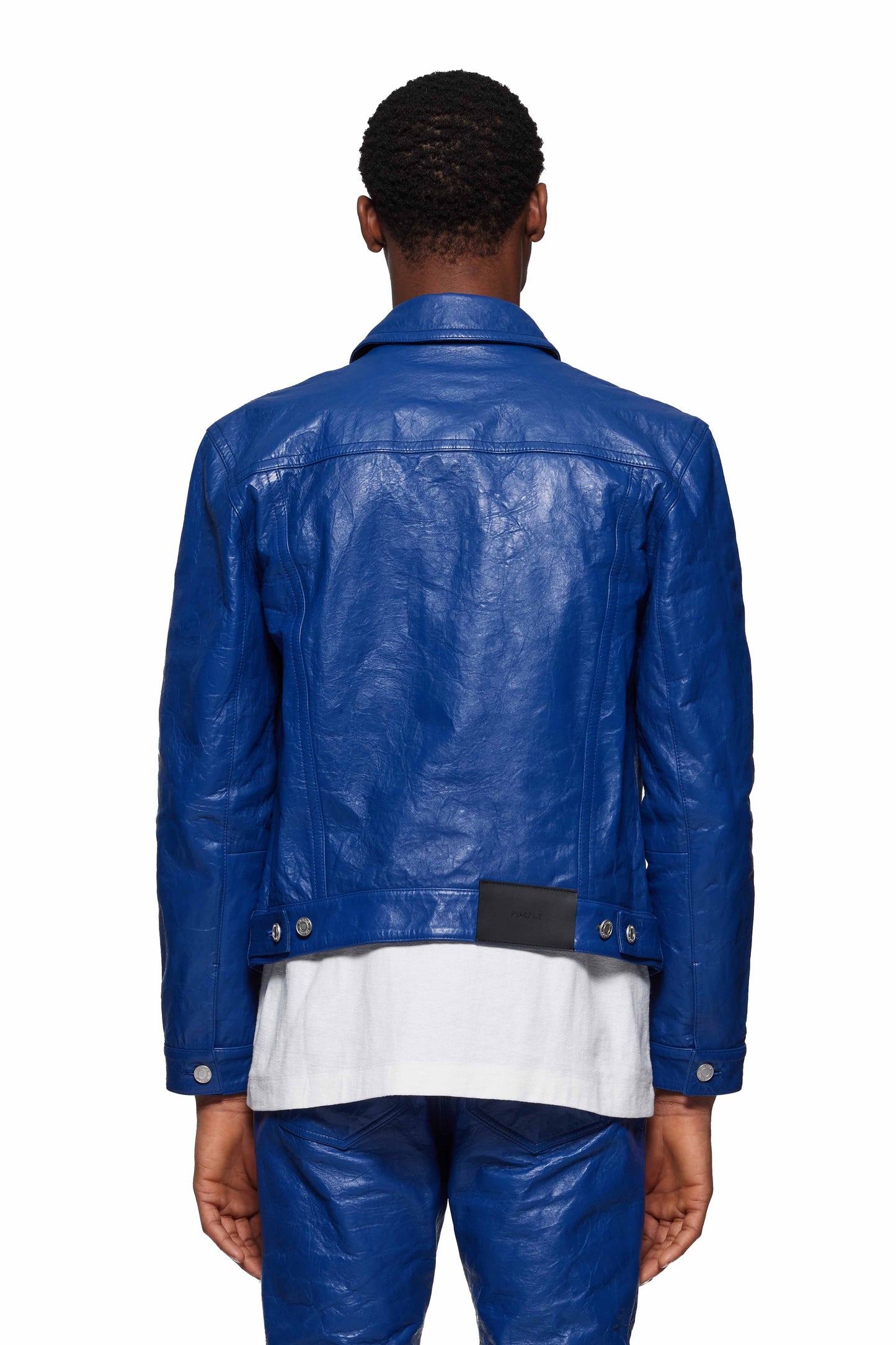 P028 Leather Trucker Jacket