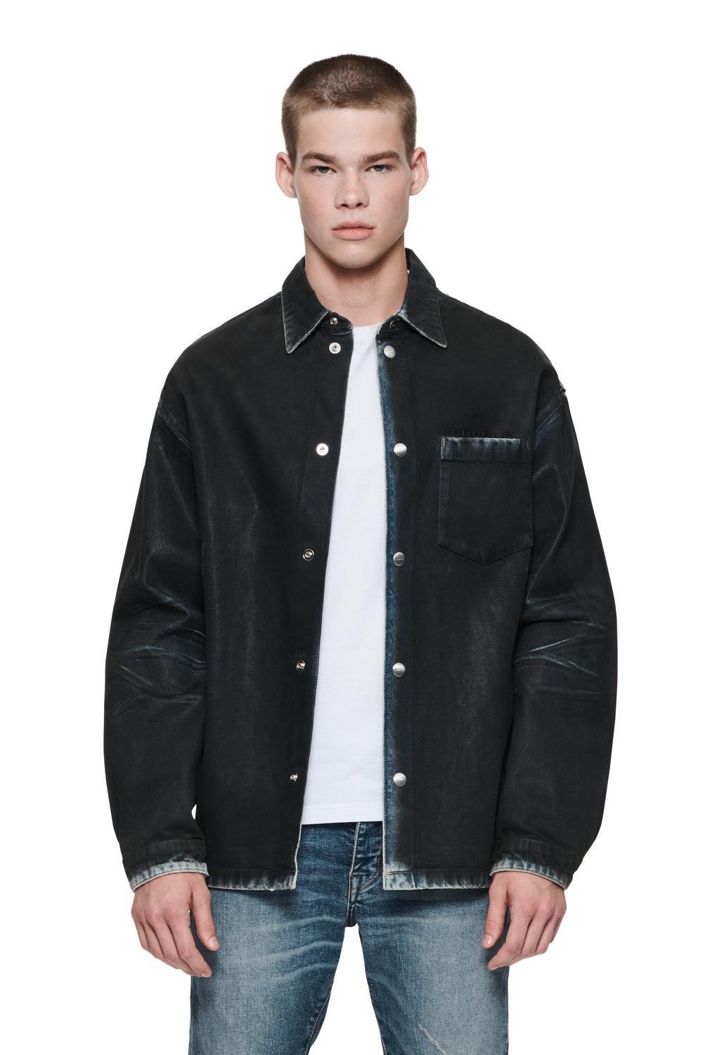 Coated Shirt Jacket