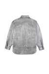 Oversized Silver Denim Shirt