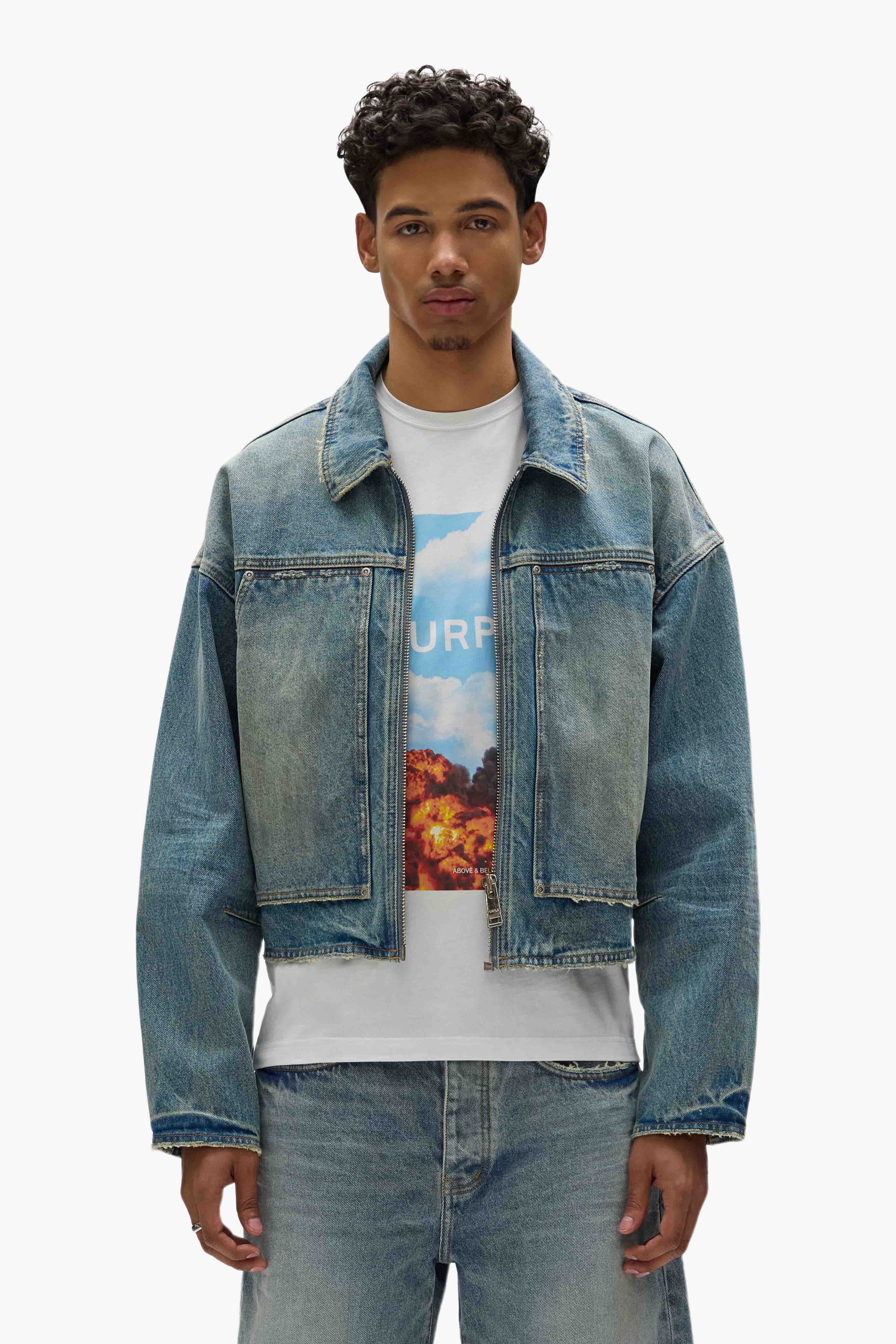 【メゾンエウレカ】 CLOTH WORK JACKET Future Present - SHINYA KOZUKA | Blue De Travaile With No