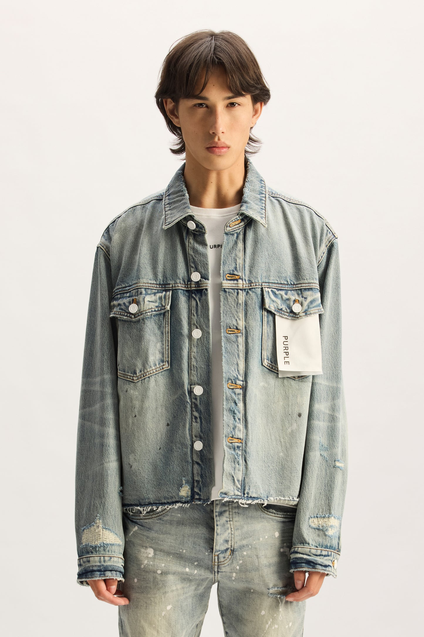 Light Indigo Paint Jacket
