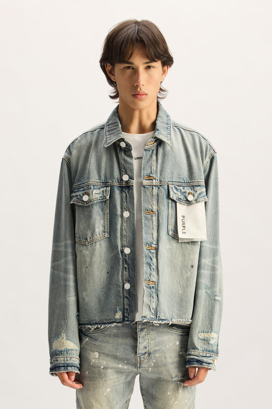 Light Indigo Paint Jacket