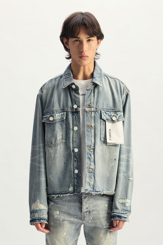 Light Indigo Paint Jacket