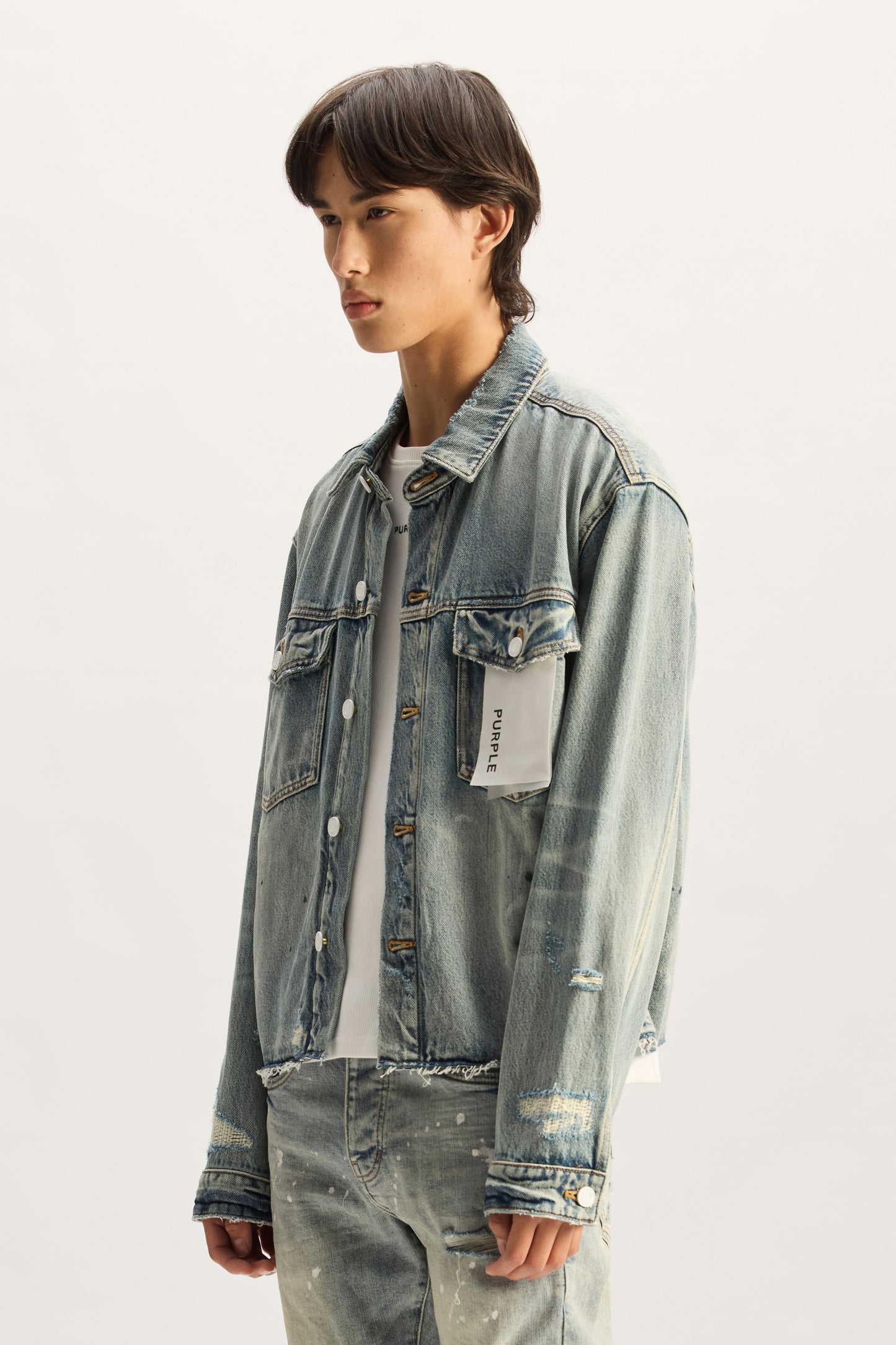 Light Indigo Paint Jacket