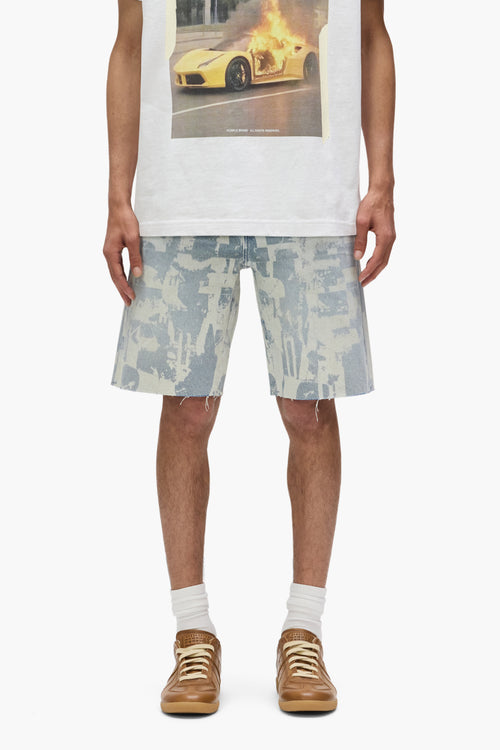 P059 Grunge Print Short