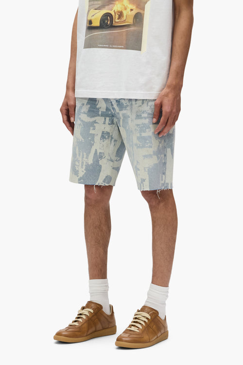 P059 Grunge Print Short