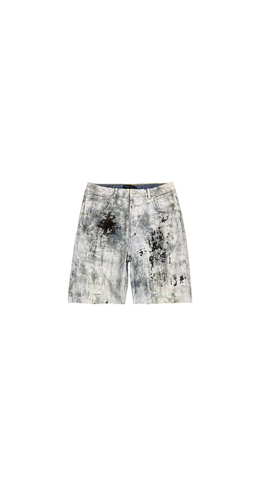 P059 Worn Camouflage Short
