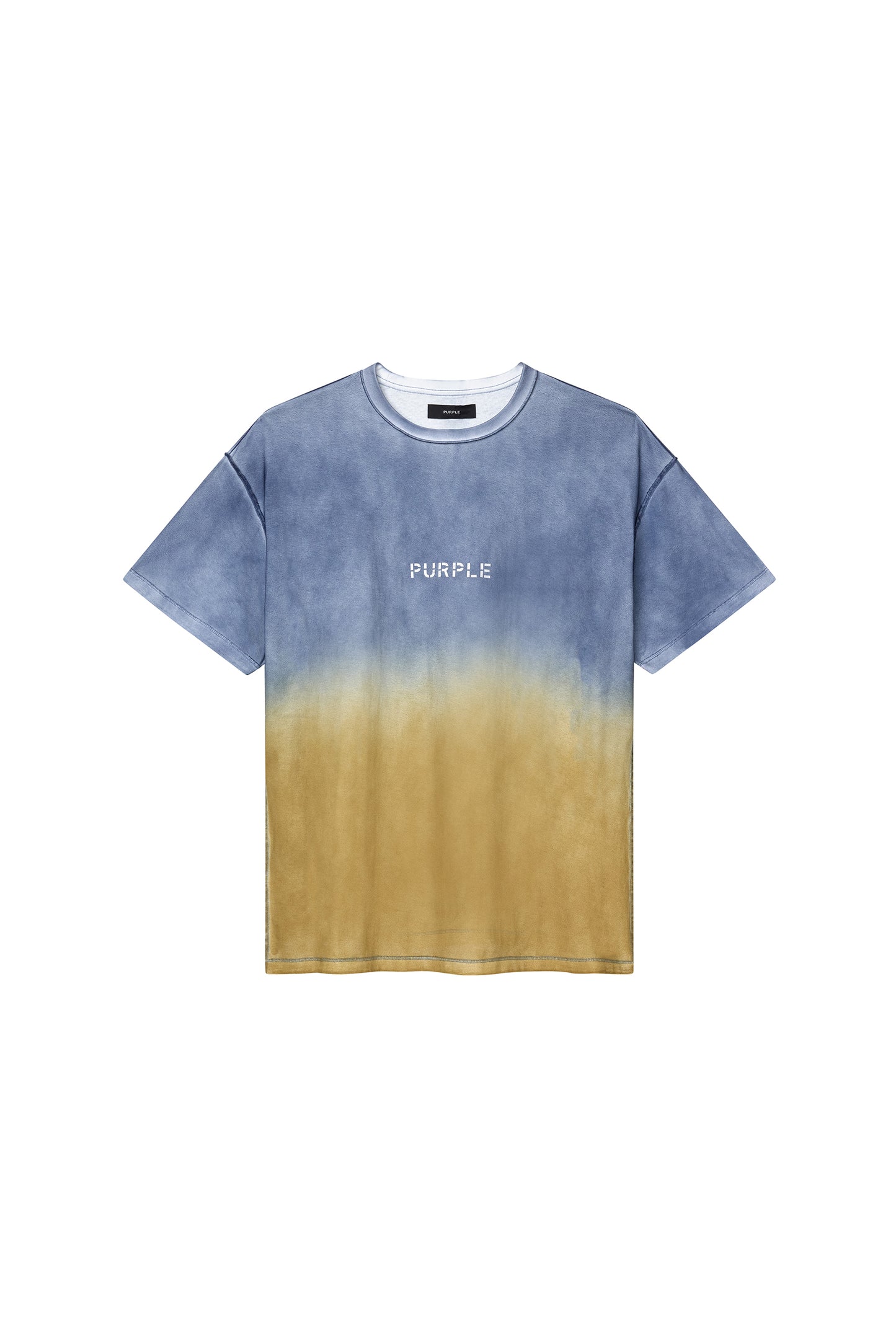 Wordmark Fade Tee in Ombre Sunset, 100% cotton, regular fit, textured jersey design.