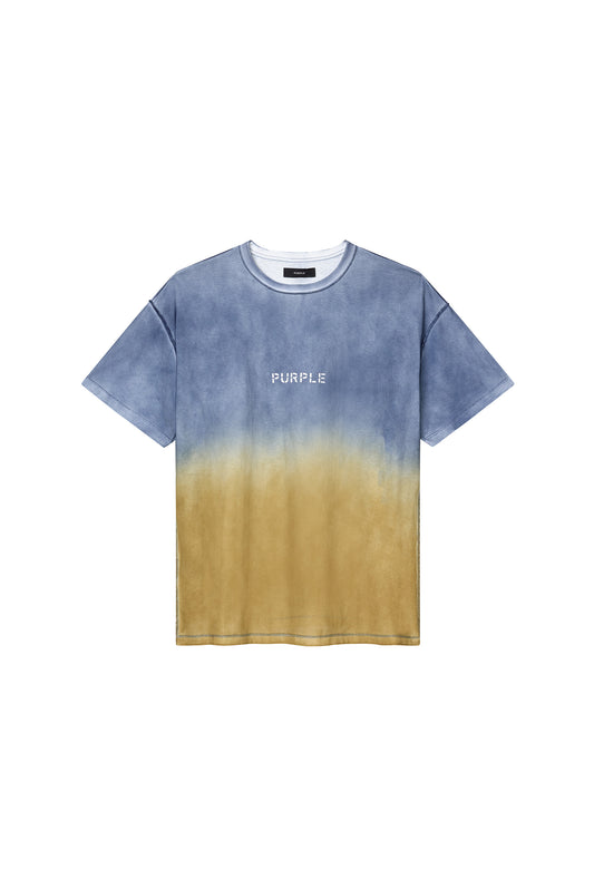 Wordmark Fade Tee in Ombre Sunset, 100% cotton, regular fit, textured jersey design.