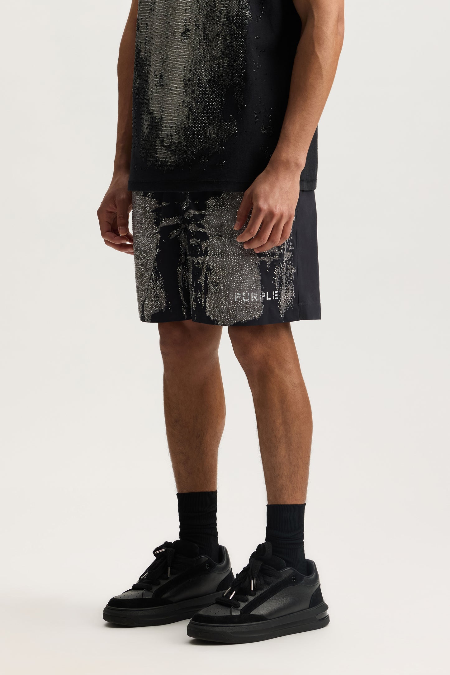 Worn Crystals All Around Short
