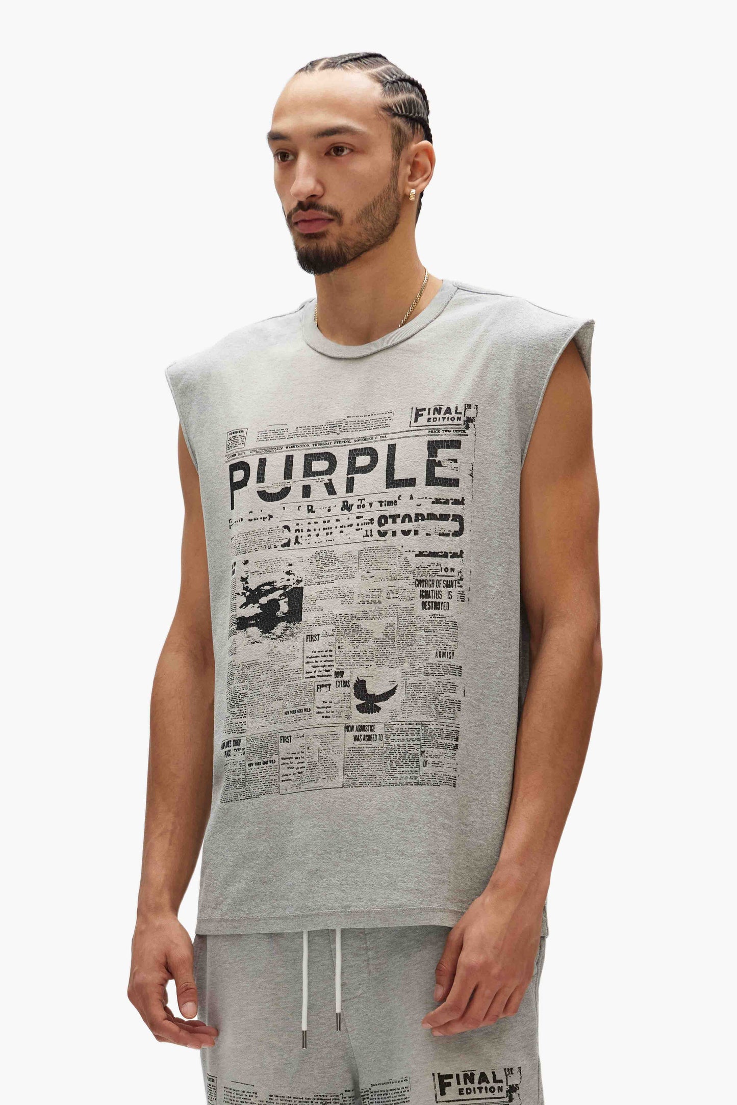 Newsprint Tank Top