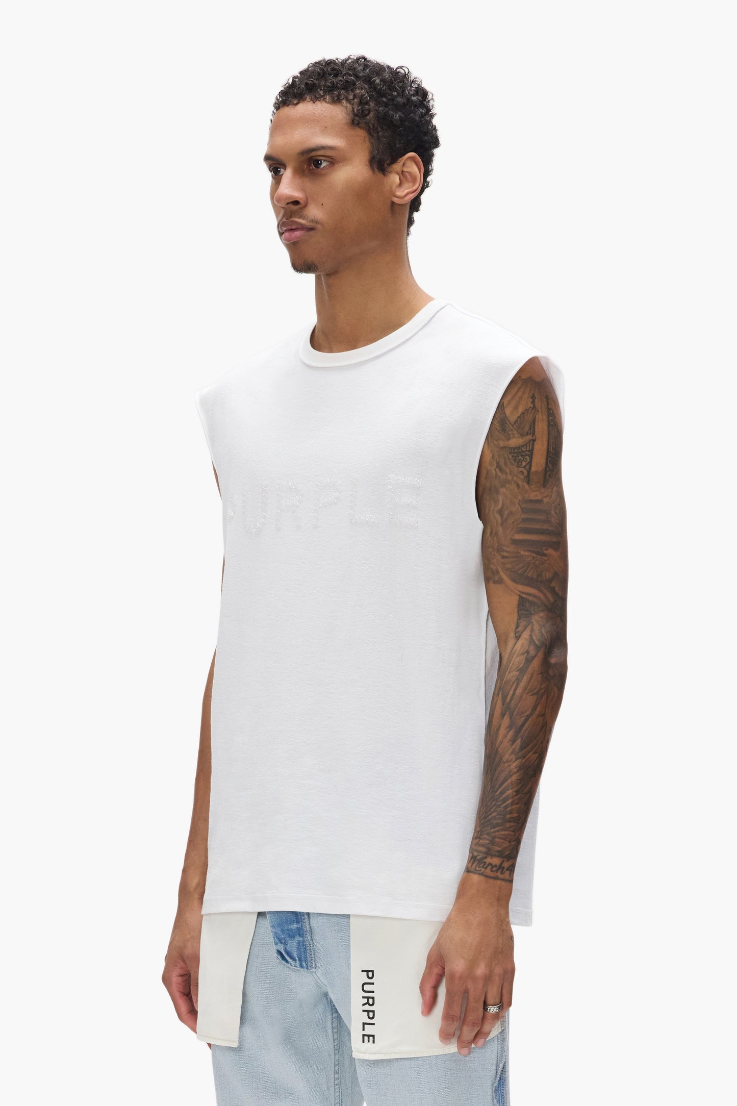 Beaded Wordmark Tank Top