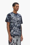 Sequin Tie Dye Tee in regular fit with textured jersey design, available in sizes XS to 3XL.