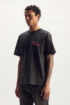Records Tee in Acid Wash, 100% Cotton, Textured Jersey, Regular Fit, Available in XS to 3XL