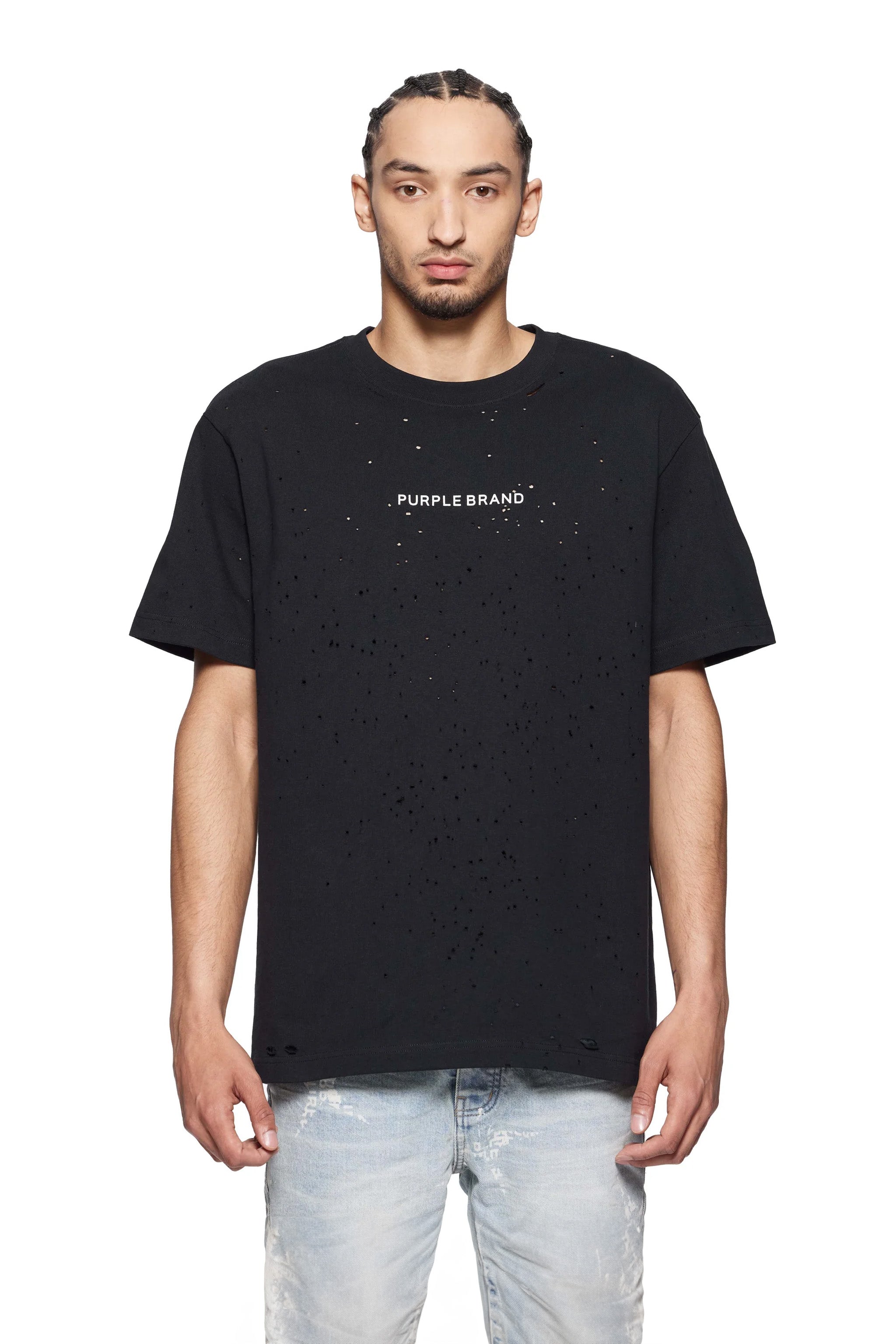 Tシャツ・カットソー PURPLE 'Trademark' T-shirt Black Sneaker Politics