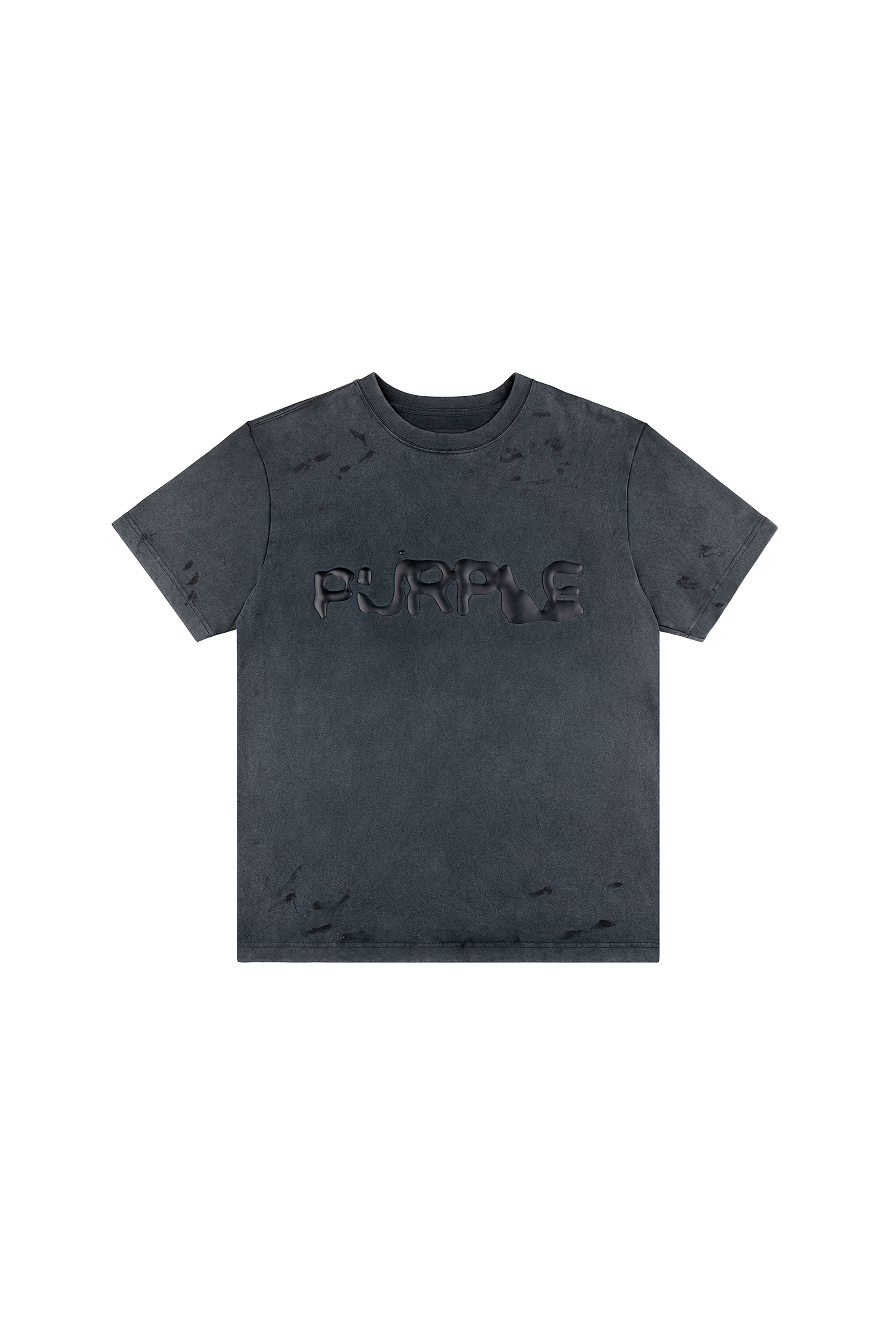 Tシャツ・カットソー PURPLE BRAND 'Liquid Wordmark' T-shirt (P117HBLW125 BLACK) Liquid Wordmark Tee – PURPLE BRAND