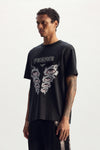 Eyes Tee heavyweight cotton tee with silicone and digital print, available in sizes XS to 3XL.