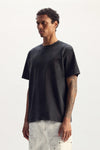 Monogram Tee in heavyweight jersey with lurex embroidery and leather logo patch.