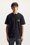 Aftermath Tee in black, 100% cotton, heavyweight jersey, regular fit, puff and screen print.