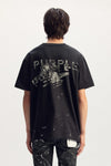 Aftermath Tee in black, heavyweight jersey cotton, regular fit with puff and screen print.