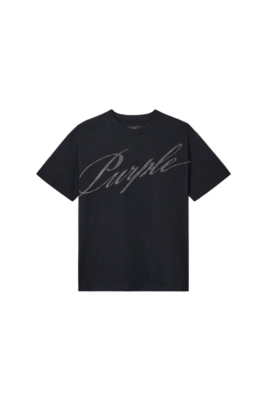 Crystal Slanted Script Tee