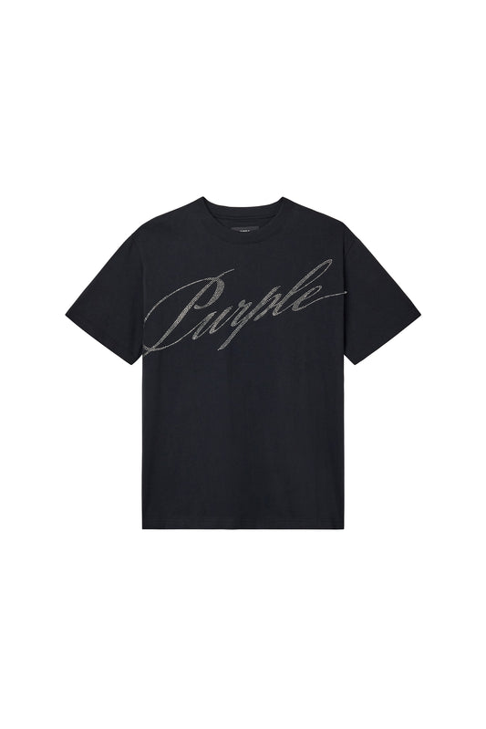 Crystal Slanted Script Tee