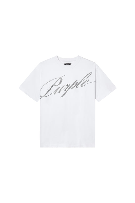Crystal Slanted Script Tee