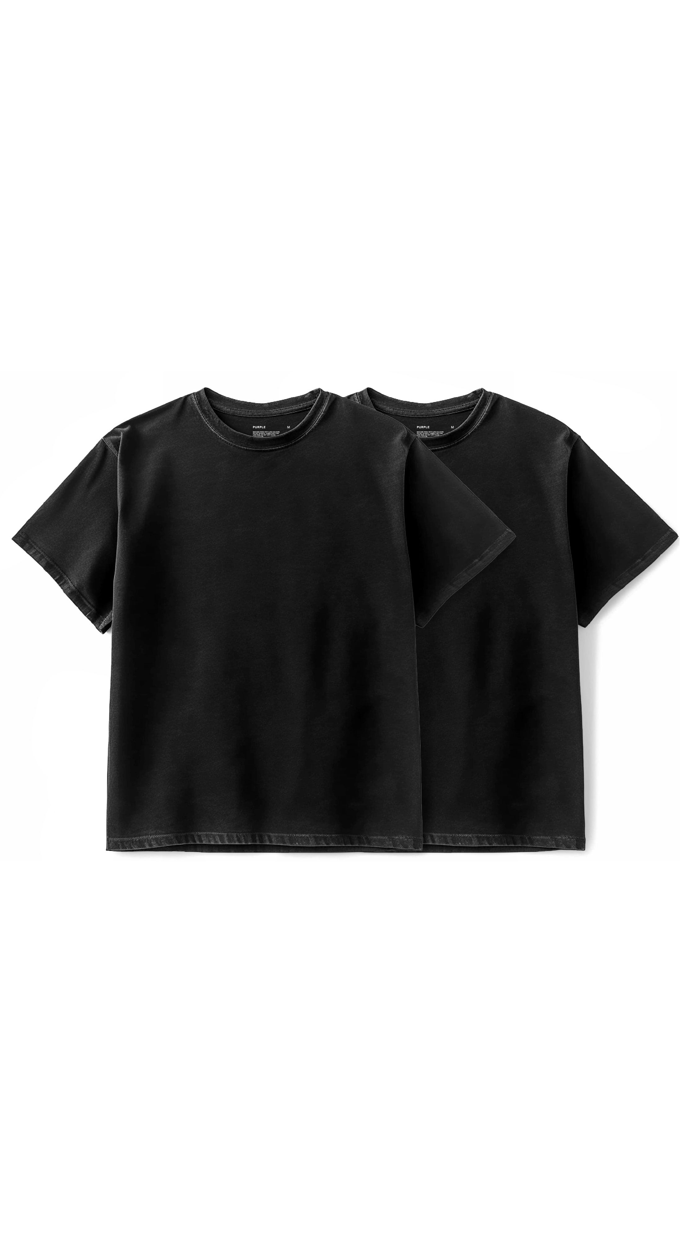 Tシャツ・カットソー PURPLE BRAND Men Tops P117HBGC Black Purple Brand P117-HBGO HWT Jersey SS Tee Black - Probus