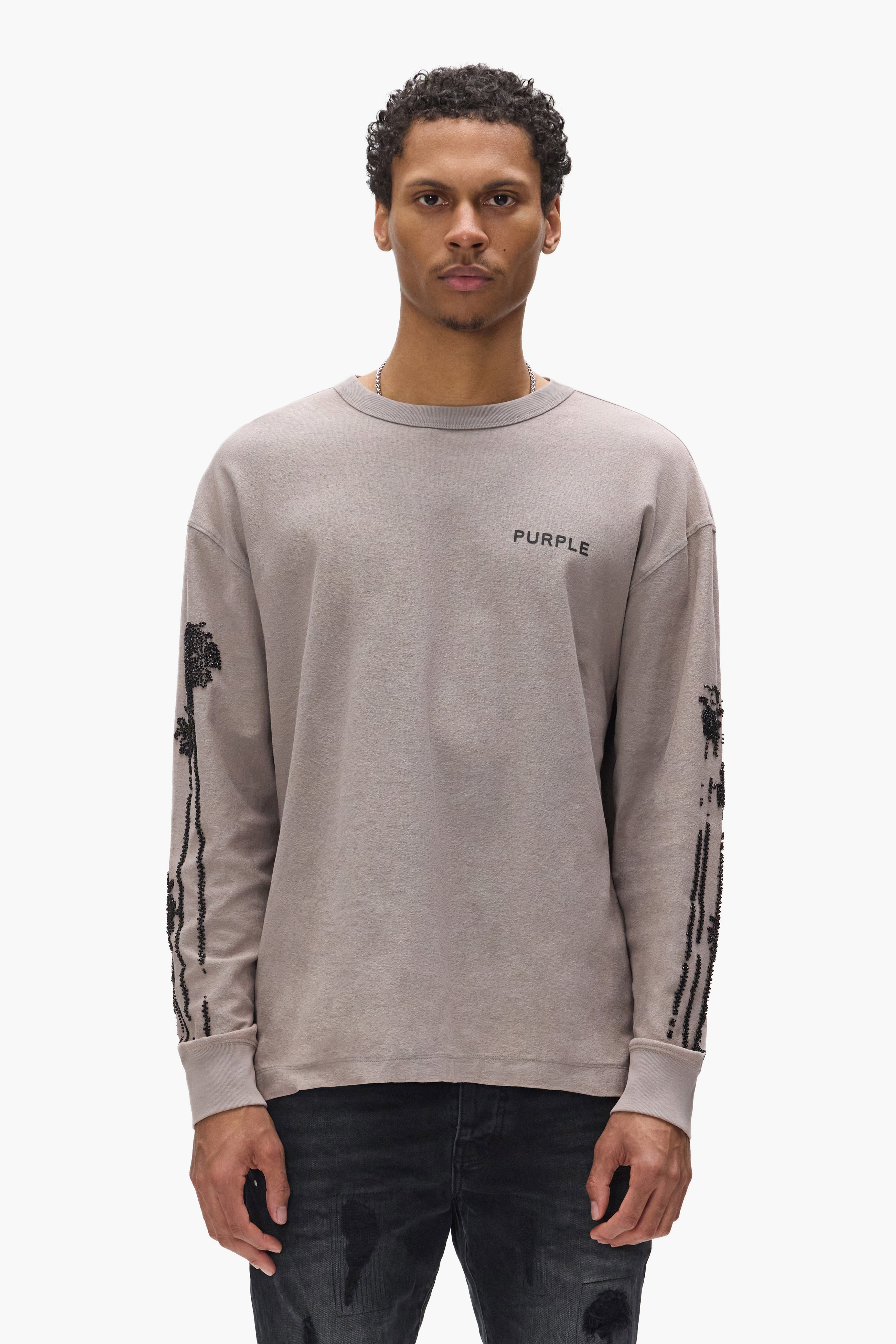 Beaded Palms Long Sleeve – PURPLE BRAND