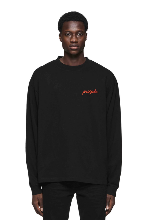 Script Oversized Long Sleeve T-Shirt