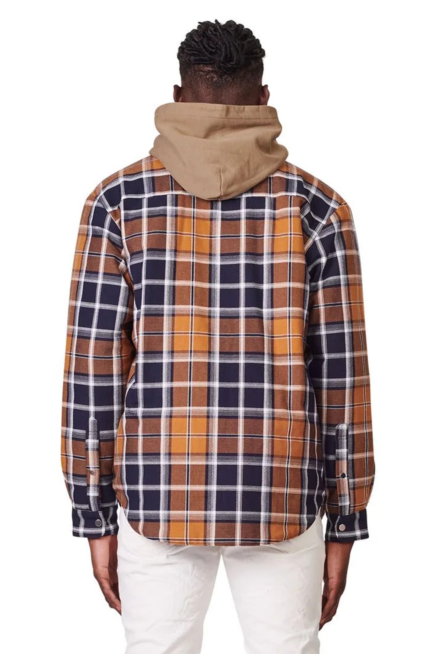 P323 DOWN SHIRT - Gold Plaid