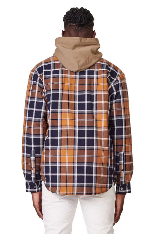 P323 DOWN SHIRT - Gold Plaid