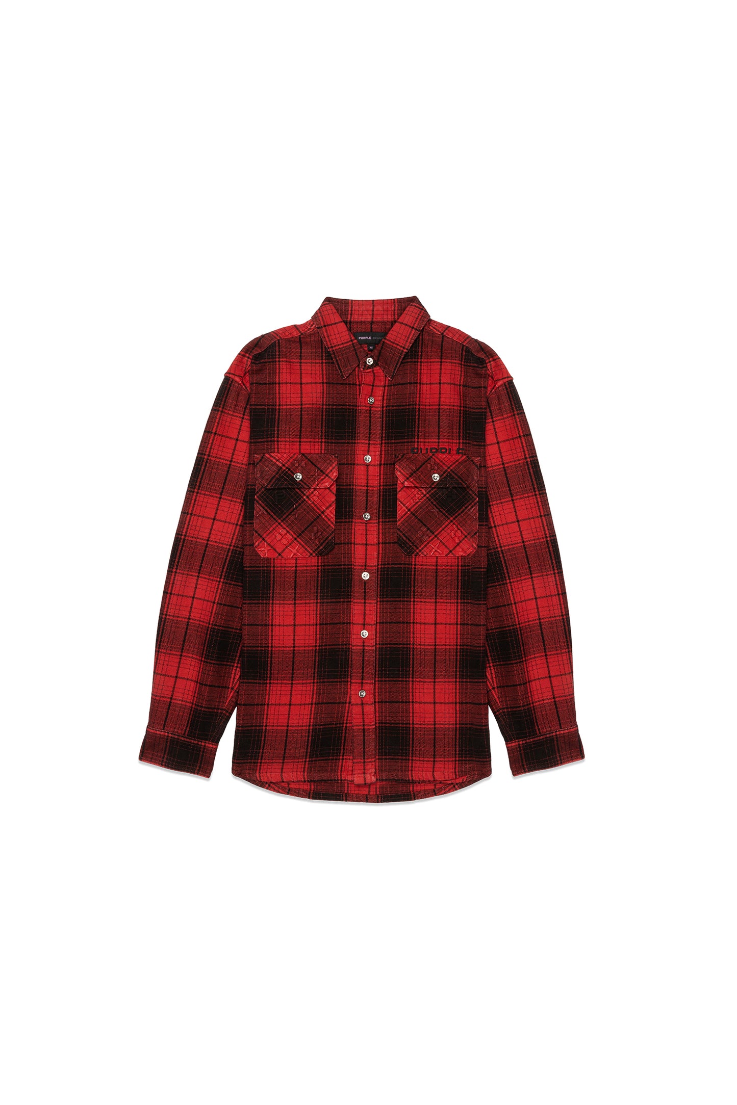Overdyed Flannel Long Sleeve Shirt – PURPLE BRAND