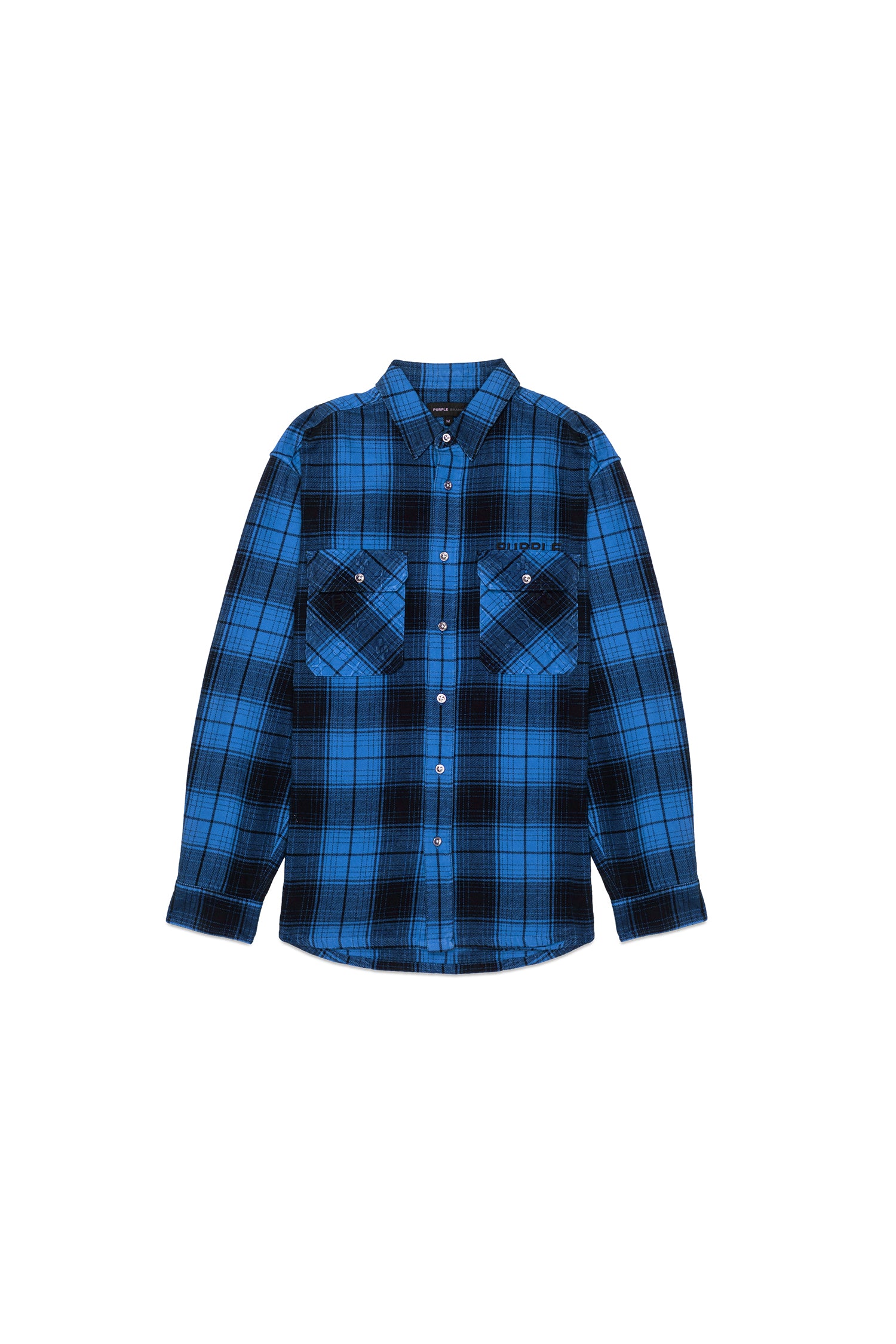 Overdyed Flannel Long Sleeve Shirt – PURPLE BRAND