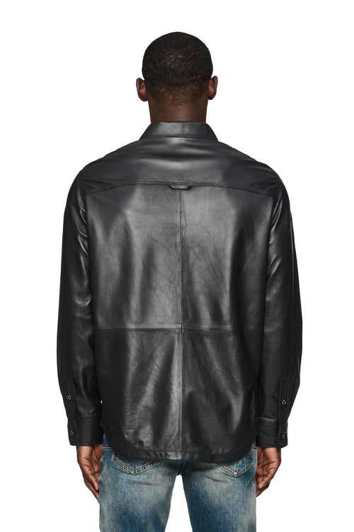 Leather Long Sleeve Shirt