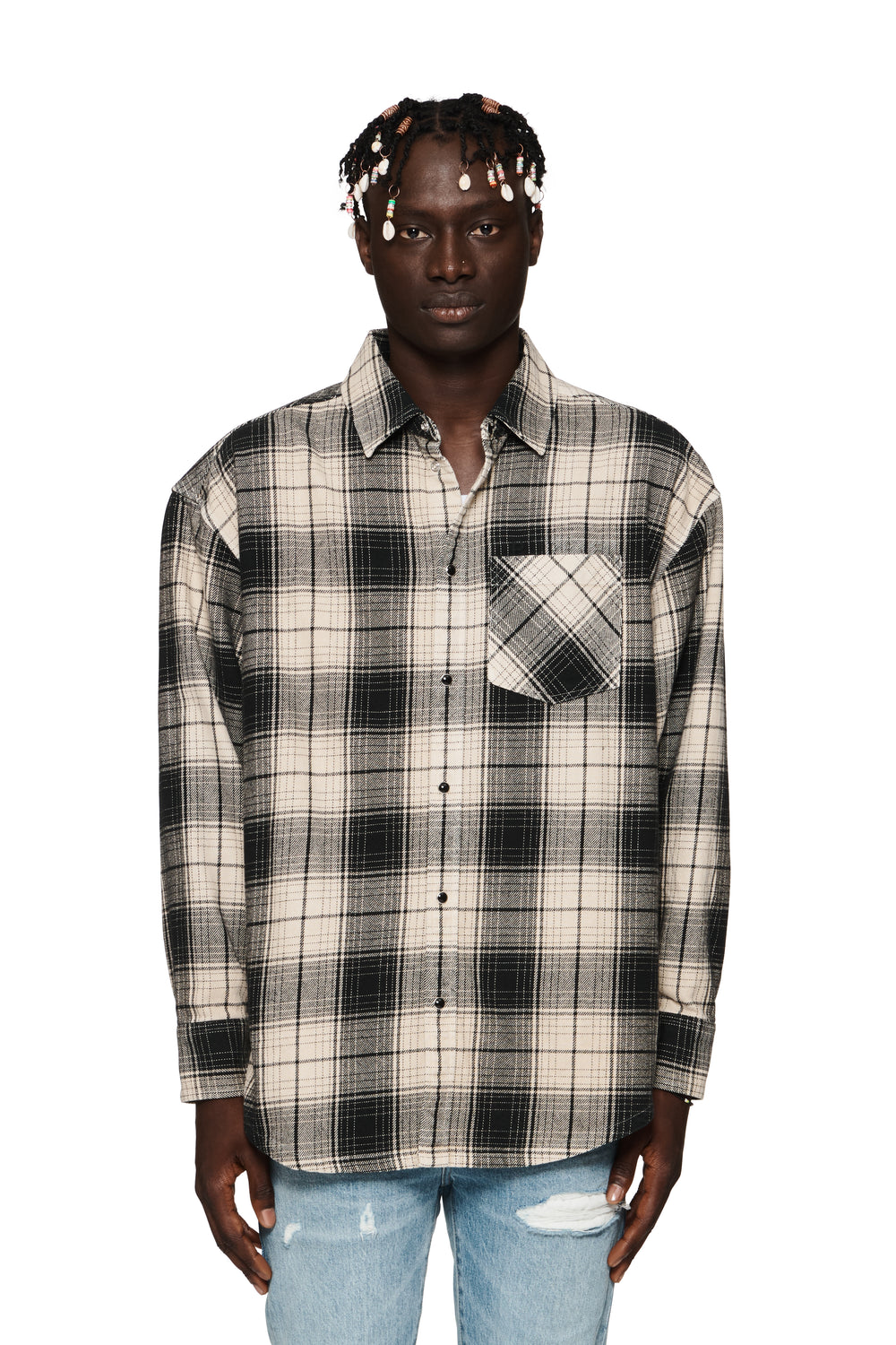 Wordmark Plaid Western Shirt