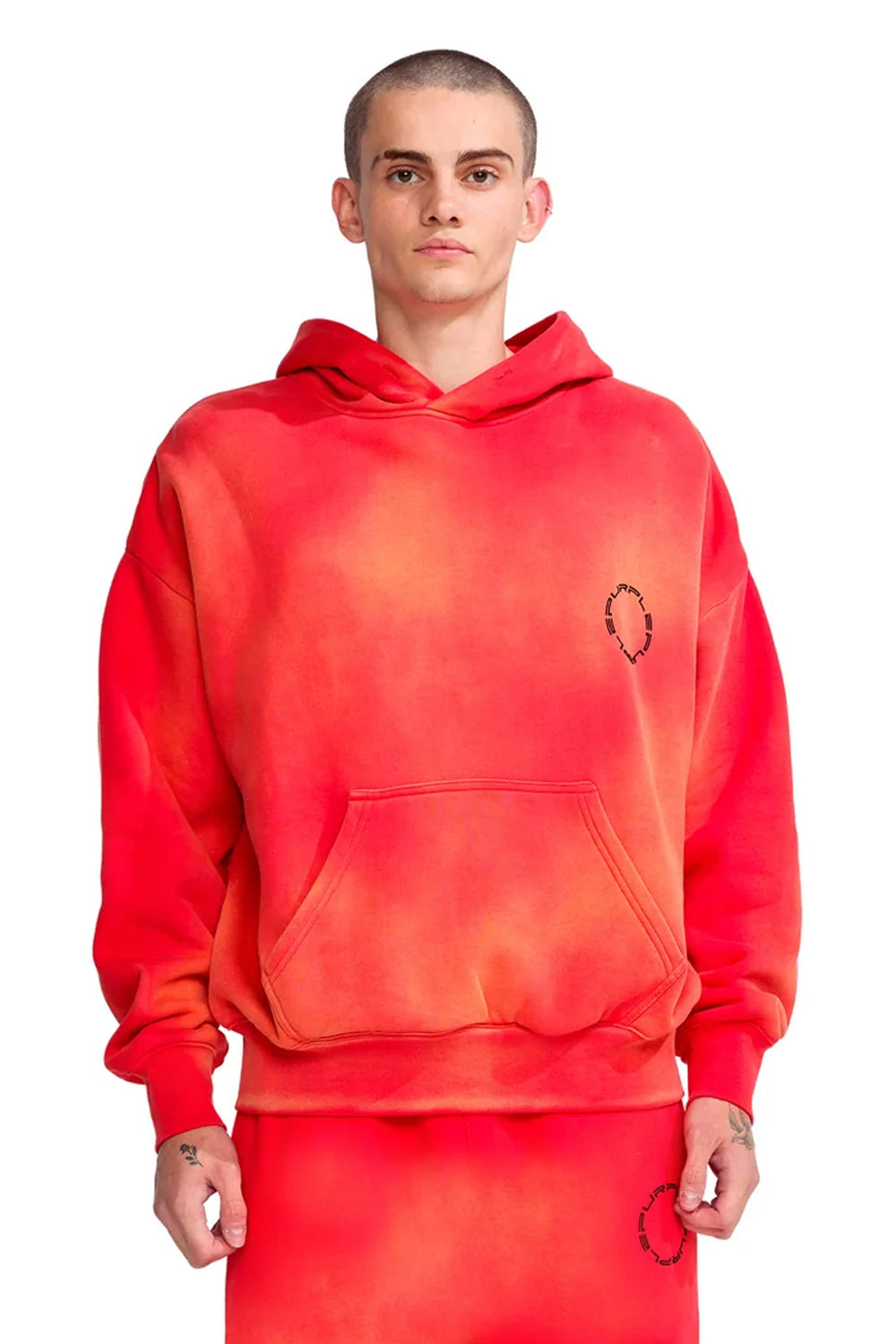 P401 OVERSIZED HOODIE - New World in Fiery Red