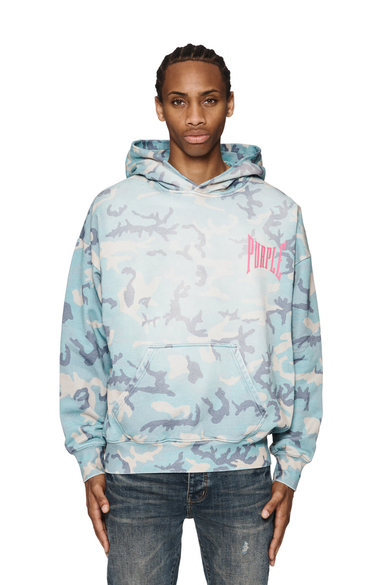 0040~Printed PURPLE RIDES Hooded Sweatshirt main image 0