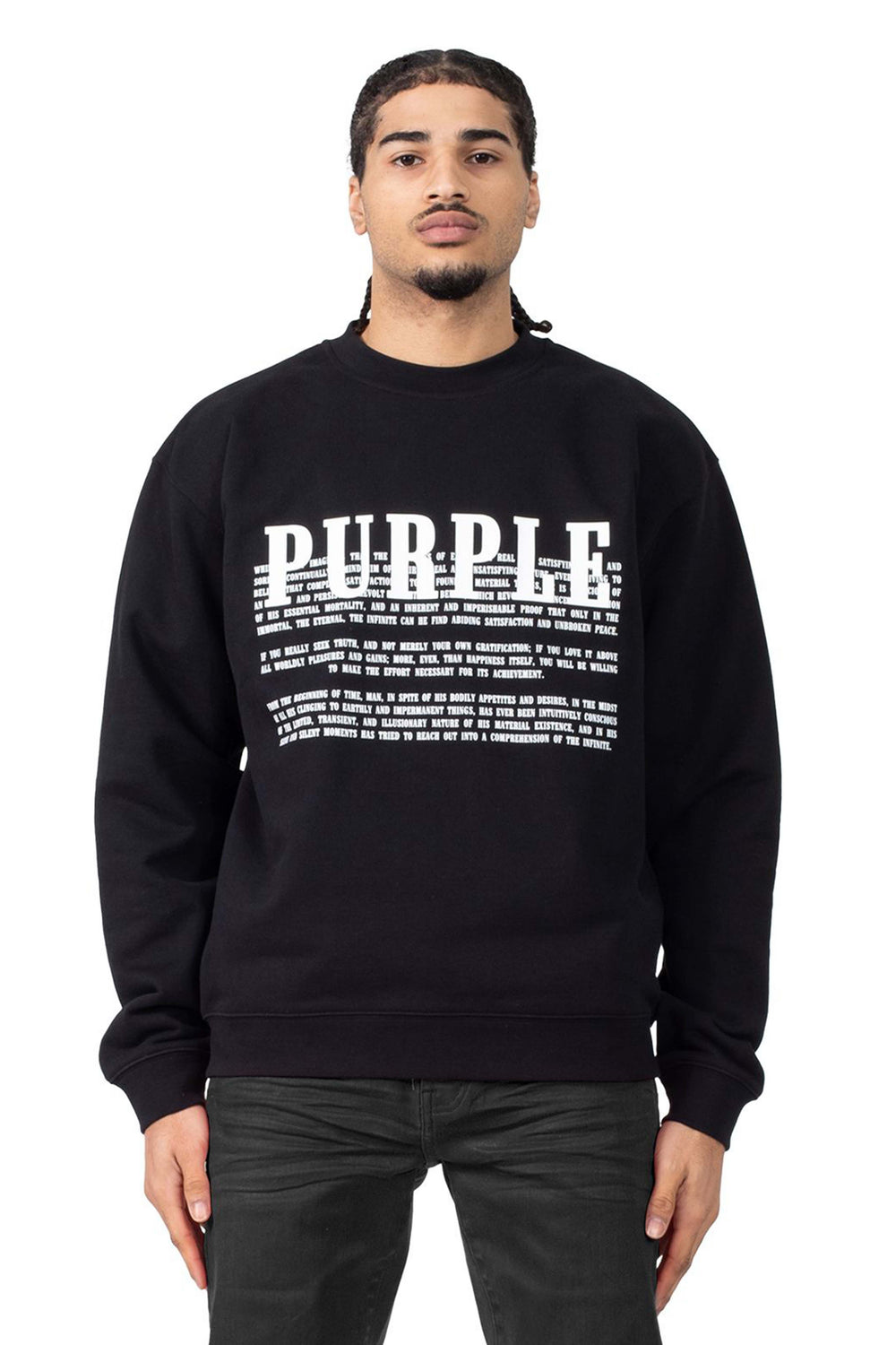 P405 RELAXED FIT CREWNECK - Black