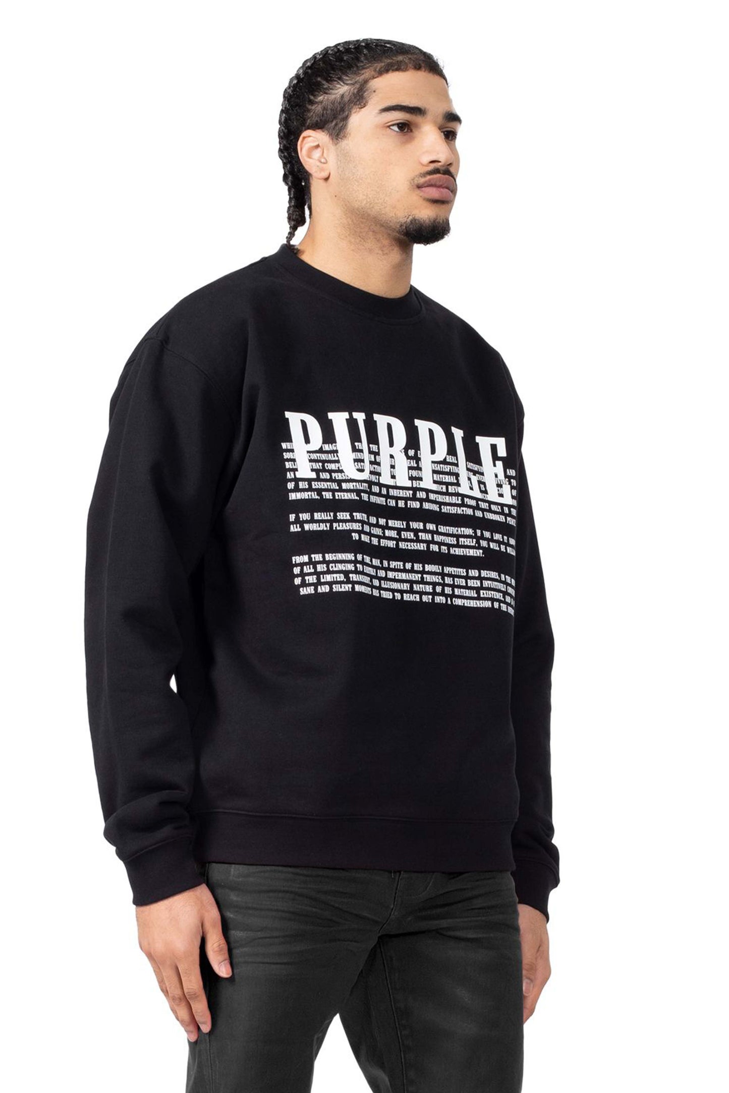 P405 RELAXED FIT CREWNECK - Black