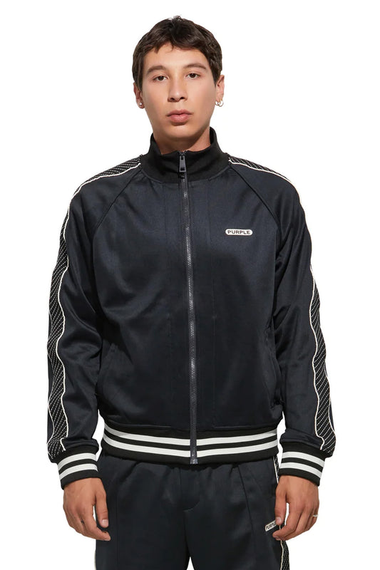 P414 TRACK JACKET - Poly Tricot Black