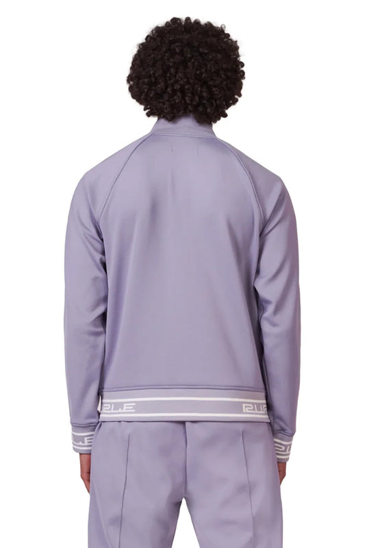 P414 TRACK JACKET - Solid Poly Tricot Lavender Grey Track Jacket