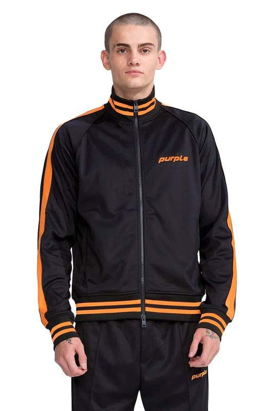 P414 TRACK JACKET - Double Stripe Black