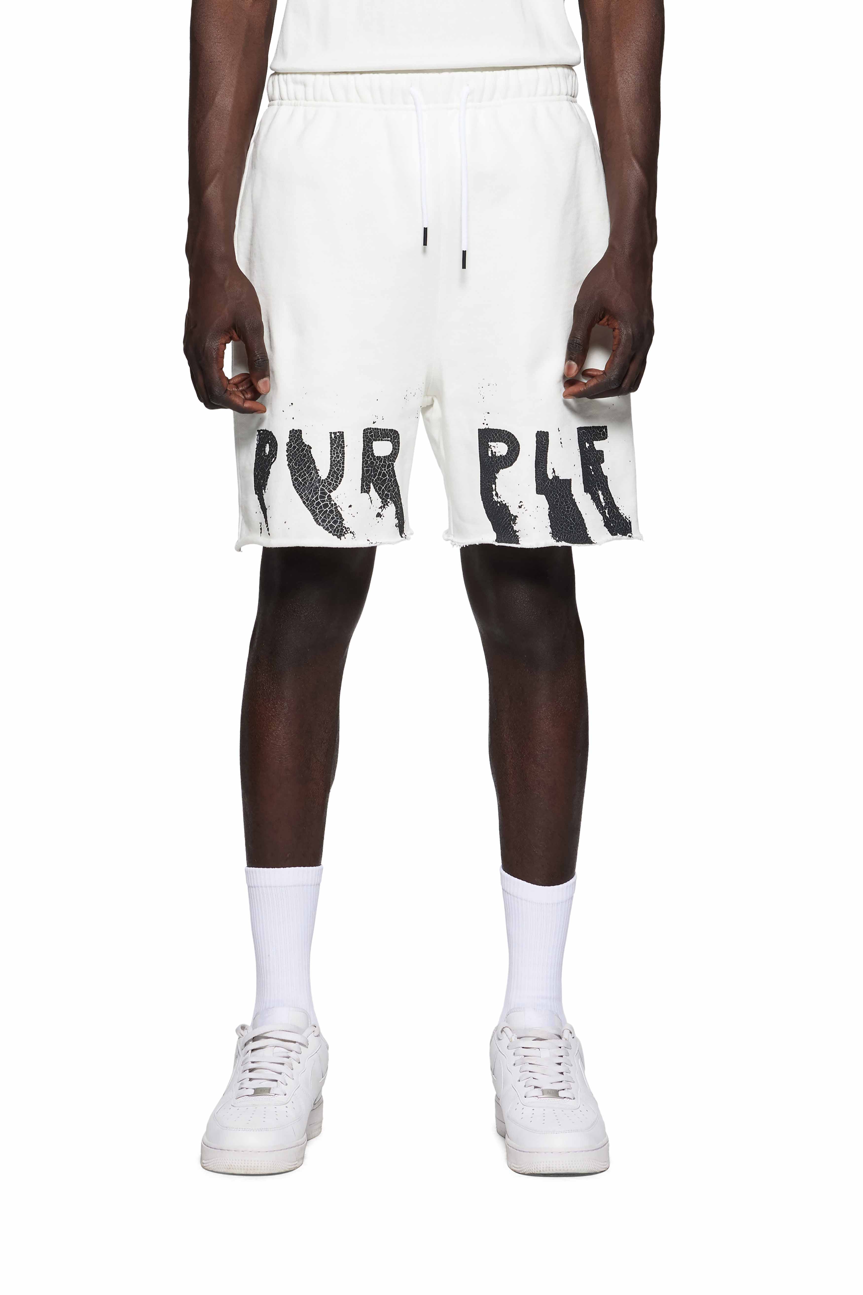 Painted Wordmark Sweatshorts – PURPLE BRAND