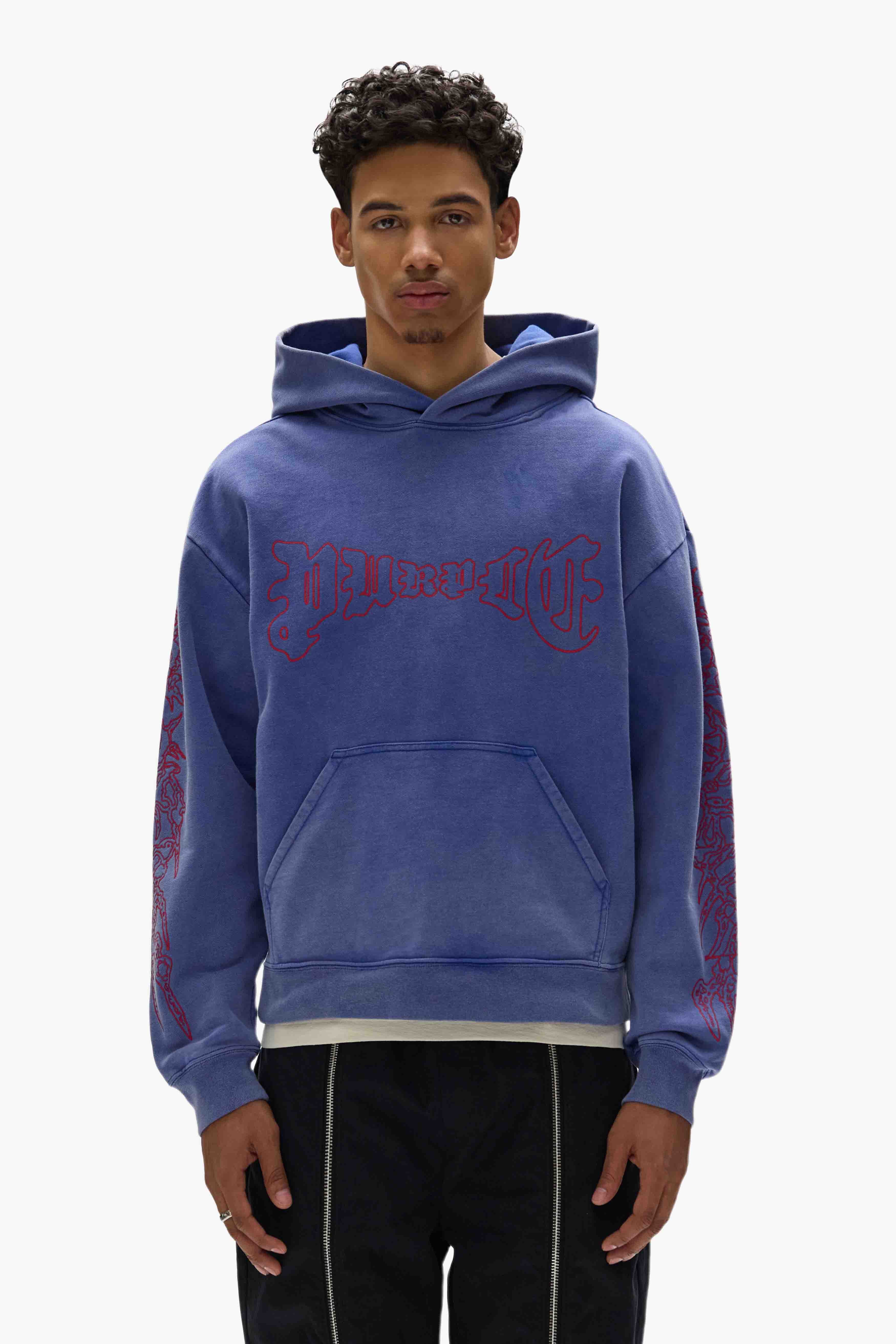 パーカー・フーディ PURPLE BRAND FW25 Hoodie (P460BFWB724 BLACK) purple-brand-hoodies-purple-
