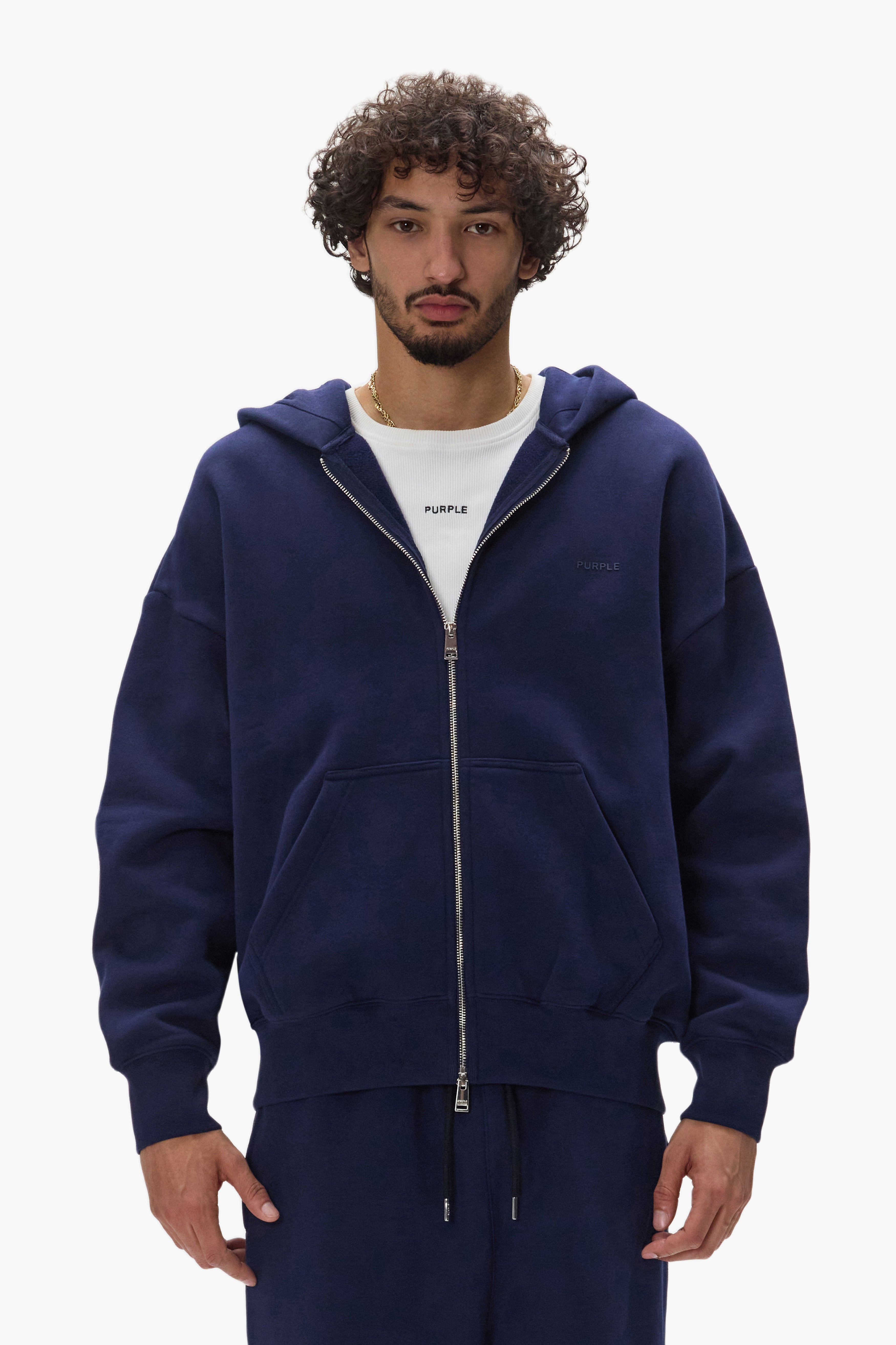 Basic Zip-Up Hoodie – PURPLE BRAND