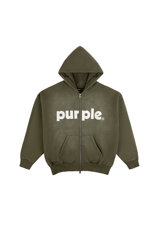 Purple Brand Fleece Po Grey Hoodie (P401-HHGC124)