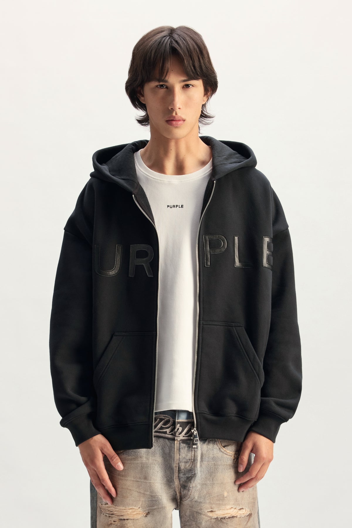 Chopped Zip Up Hoodie