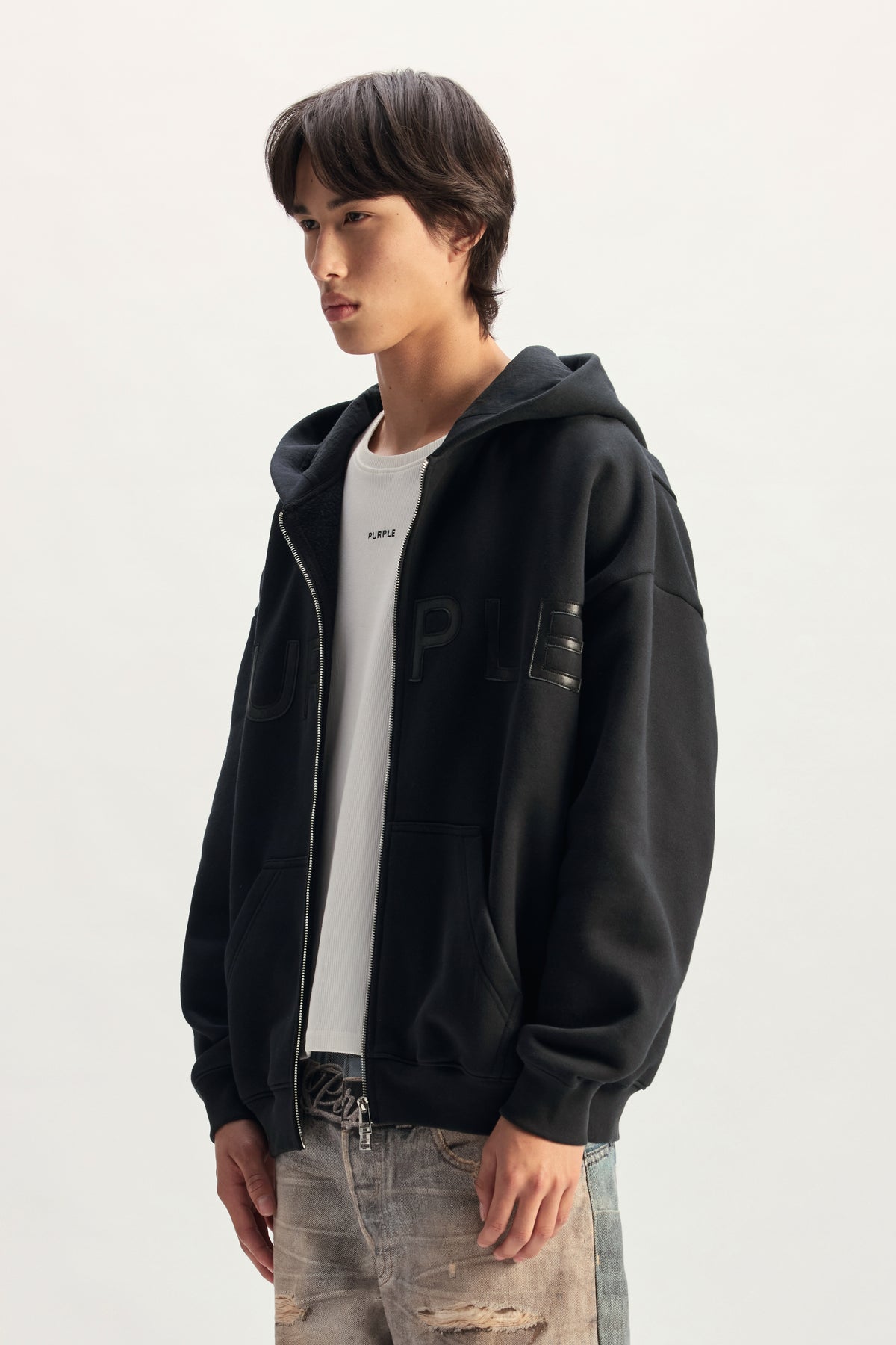 Chopped Zip Up Hoodie